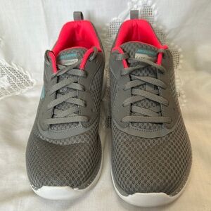 Skechers Gray and Pink Athletic Shoes